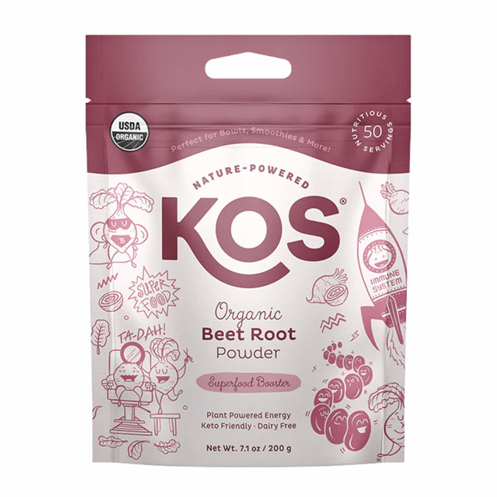 KOS Organic Beet Root Powder, Superfood Booster, 7.1 Oz
